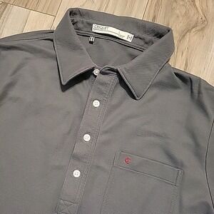Criquet Polo Shirt Mens Size Large Gray Long Sleeve Golf Outdoor Casual